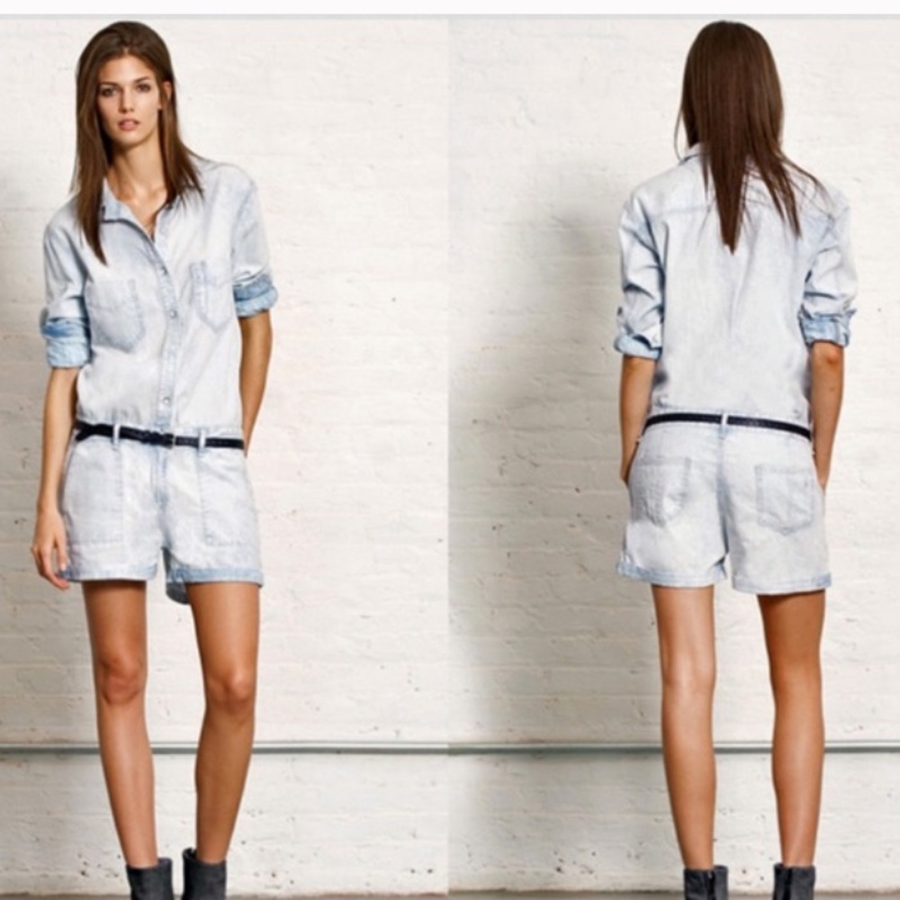 Rag & Bone Jean Chambray Romper Size Medium